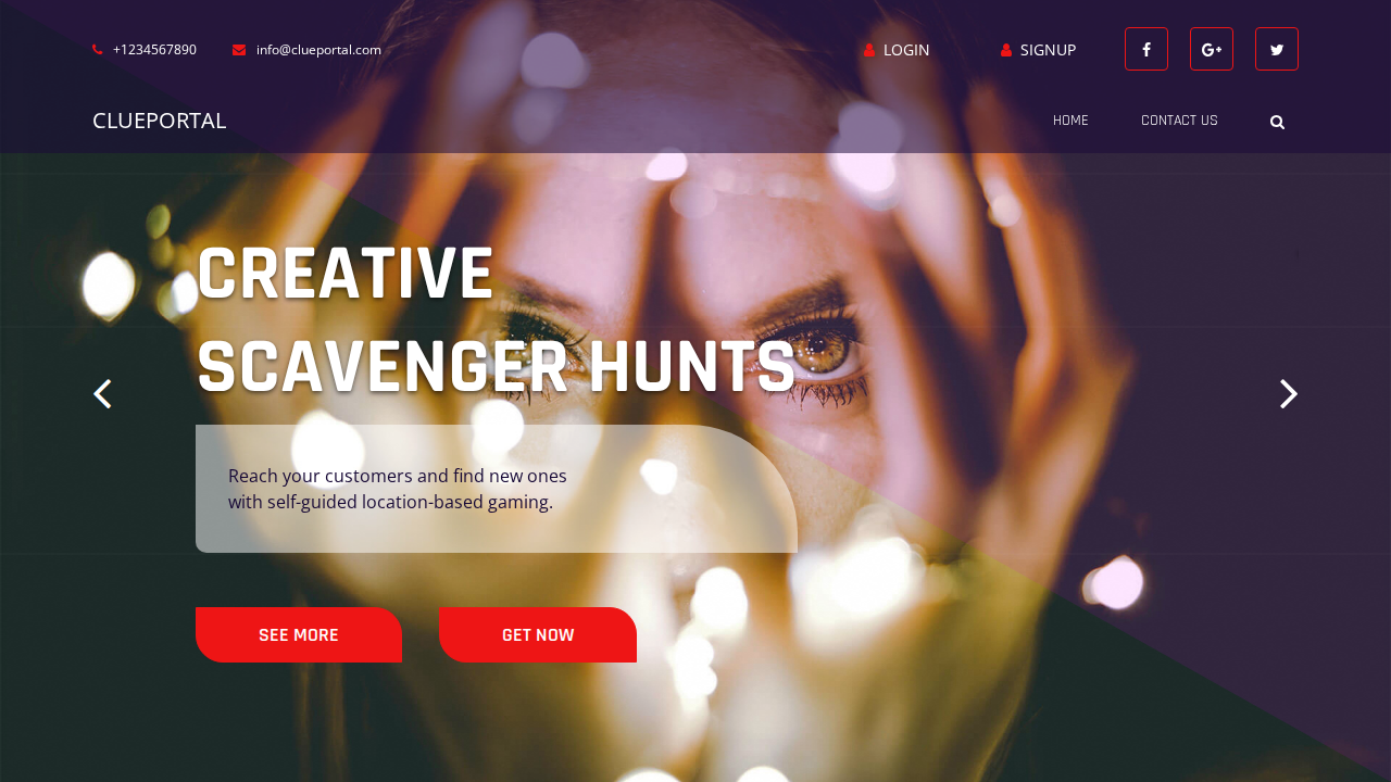Clueportal screenshot